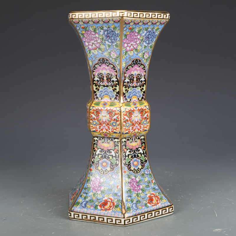 Jingdezhen Ceramic Ornament Falangcai Flower Vase