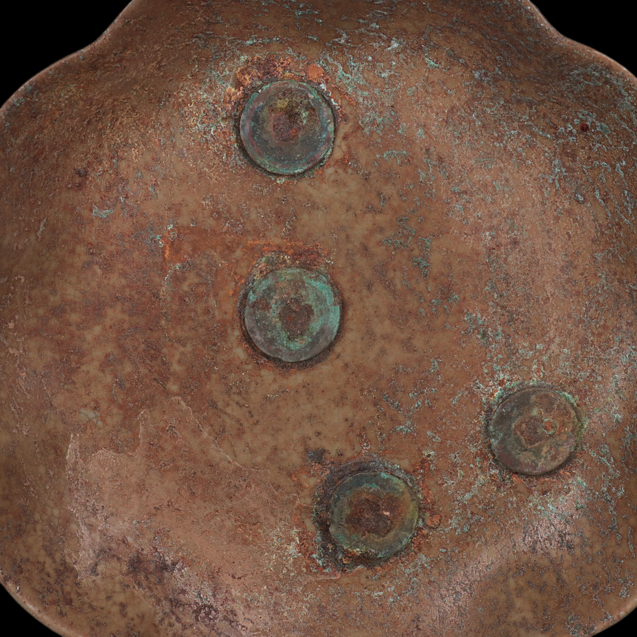 Chinese Antique Plate With Copper Coins