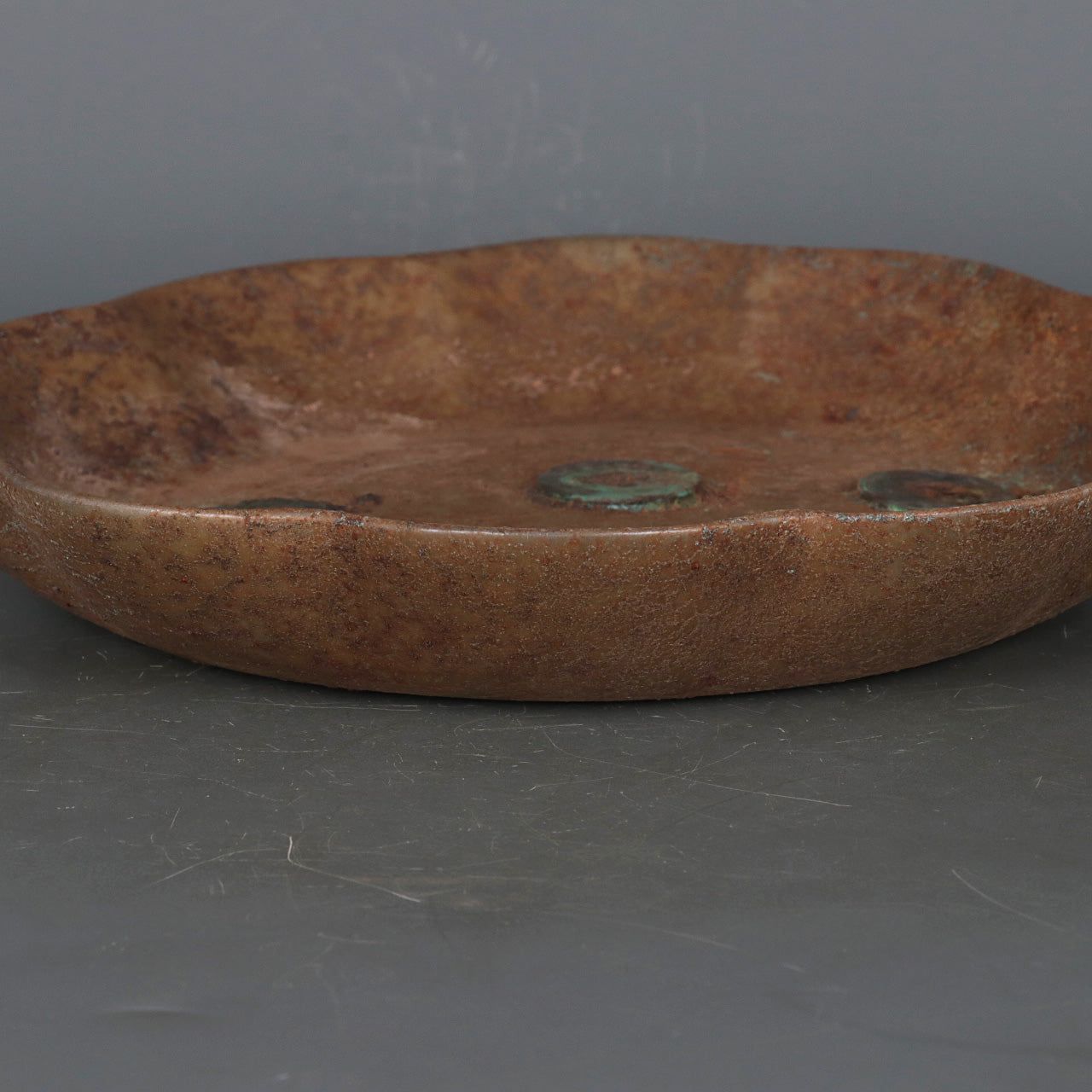 Chinese Antique Plate With Copper Coins