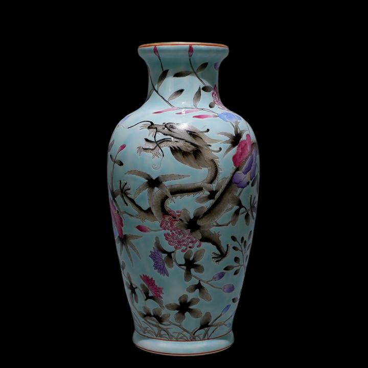 Chinese Antique Porcelain Vase With Dragon Pattern