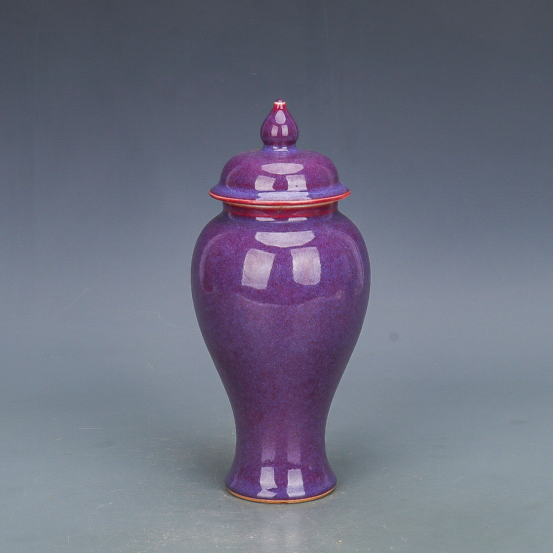 Chinese Porcelain kiln-changing Rose Purple Glaze General Jar