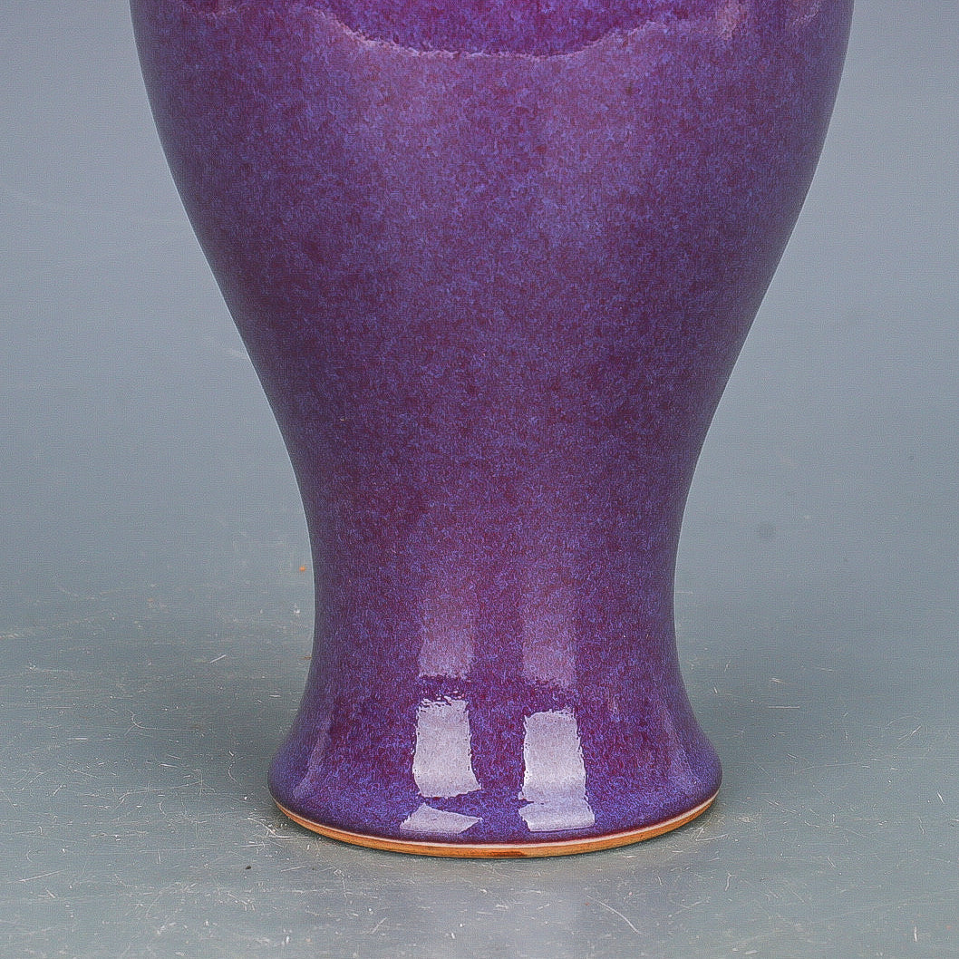 Chinese Porcelain kiln-changing Rose Purple Glaze General Jar