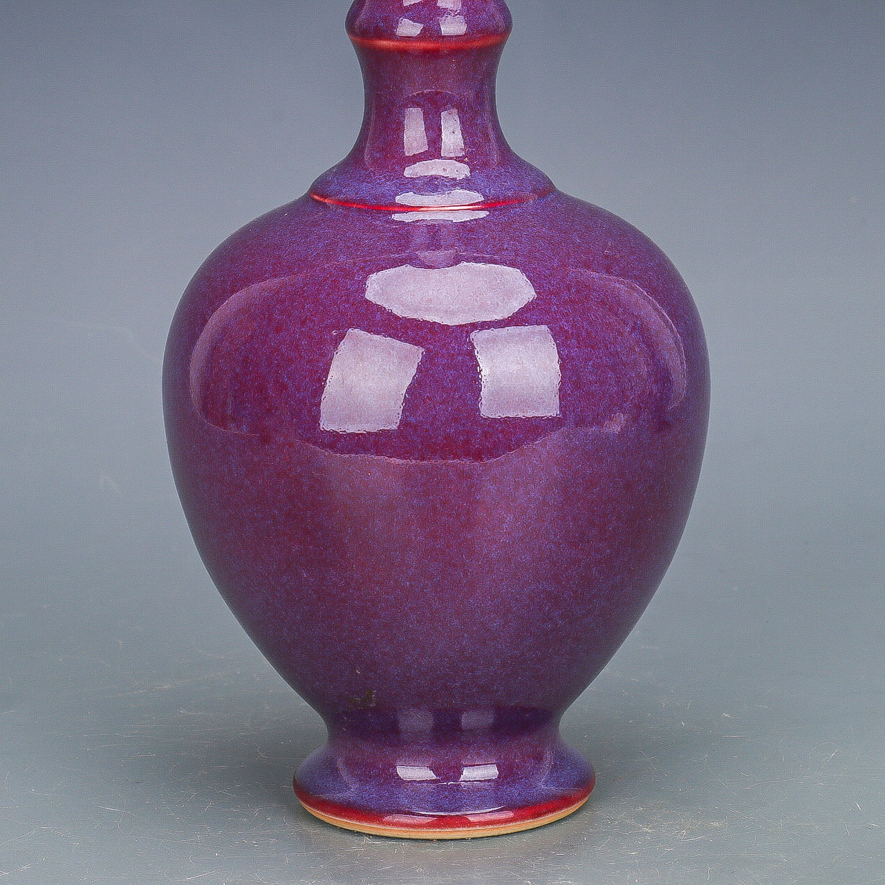 Chinese Purple Bamboo Joint Vase Antique Porcelain