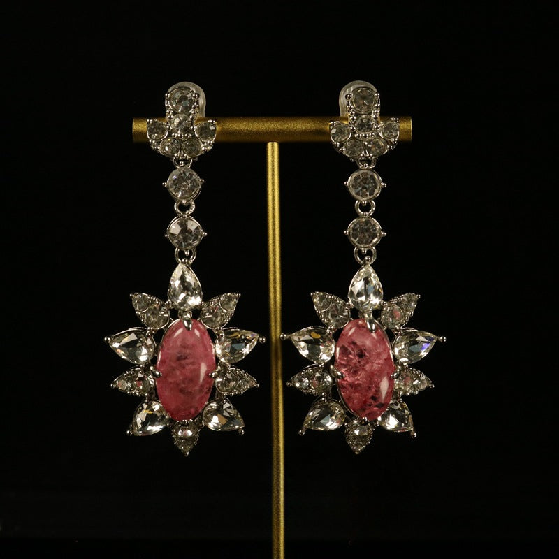 Pink Sweet Butterfly Diamond Earrings