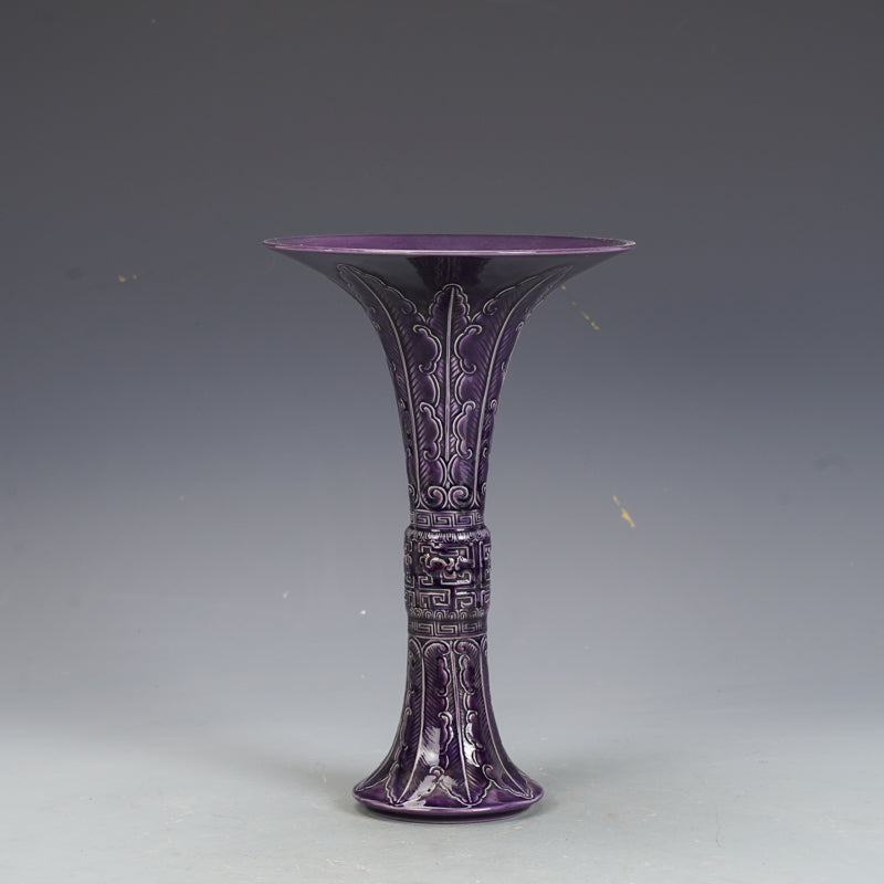 antique porcelain purple vases